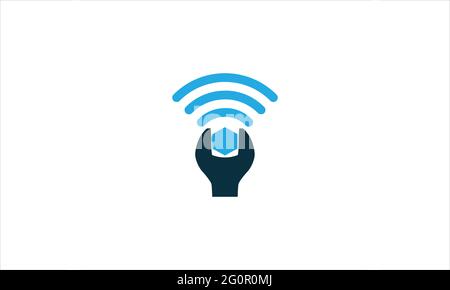 Repair Wi-Fi Icon Logo Design Element vector illustration Stock Vector