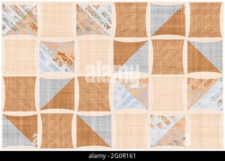 multi color square shape pattern for wall tiles and wall paper design use Stock Photo