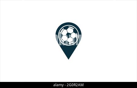 Football Soccer Point  Location icon vector template illustration design Stock Vector