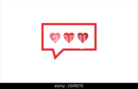 love chat conversation icon logo design vector template illustration Stock Vector