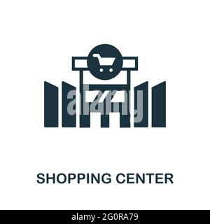 Shopping Center icon. Monochrome simple element from mall collection. Creative Shopping Center icon for web design, templates, infographics and more Stock Vector