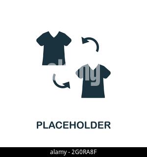 Placeholder icon. Monochrome simple element from mall collection. Creative Placeholder icon for web design, templates, infographics and more Stock Vector