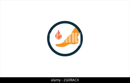Foot Pedicure or health mate foot care icon Logo vector illustration Stock Vector