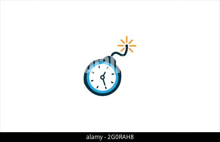 Time bomb logo vector icon illustration design template Stock Vector