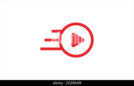 Fast Play Logo Design Template  Great for company emblem and Logo  Vector illustration Stock Vector