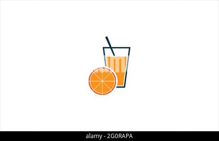 Logo of fresh Lemon Juice icon design illustration vector template Stock Vector