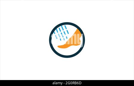 Foot pedicure icon Logo design vector template Stock Vector