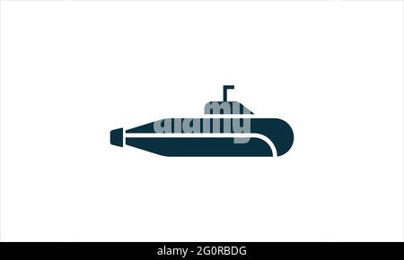 Military submarine icon. Simple illustration of military submarine vector icon design Stock Vector