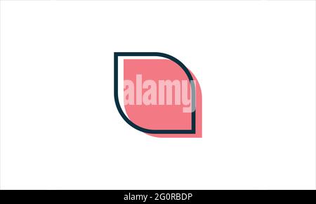 abstract leaf icon pink color  logo design vector illustration Stock Vector