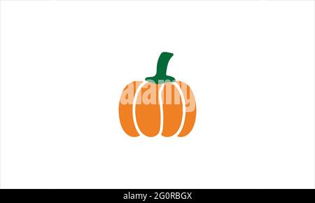 Pumpkin vegetable icon logo design illustration vector template Stock Vector