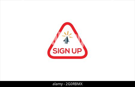 Sign Up  Icon logo design vector illustration vector template Stock Vector