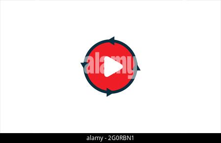 lay button loop icon logo design vector template illustration symbol Stock Vector