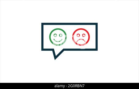 Text message  Emoji icon Logo design vector template Stock Vector