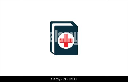 Medical  Book icon  Logo design illustration vector template Stock Vector