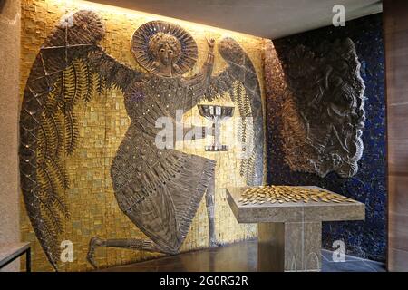 Chapel of Christ in Gethsemane, New Coventry Cathedral, Priory Street, Coventry, West Midlands, England, Great Britain, UK, Europe Stock Photo