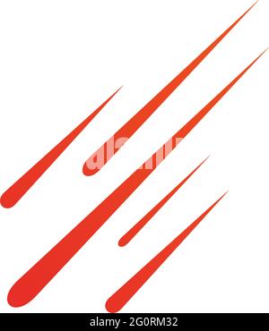 Moving meteor logo design vector template Stock Vector