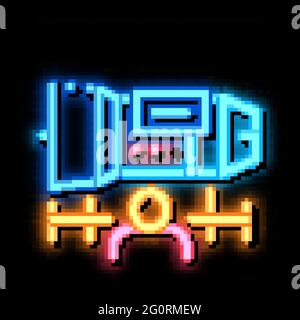 Engineer Engine neon glow icon illustration Stock Vector