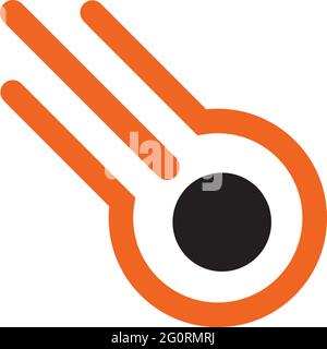 Moving meteor logo design vector template Stock Vector
