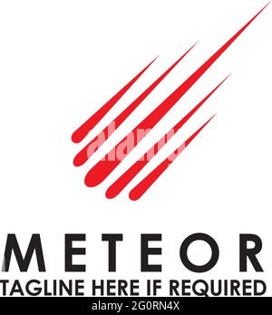 Moving meteor logo design vector template Stock Vector