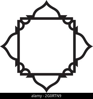Islamick border background logo design vector template Stock Vector