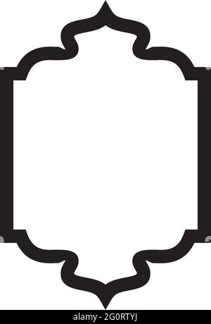Islamick border background logo design vector template Stock Vector