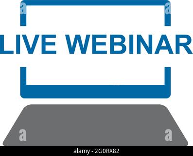 Webinar live logo design vector template Stock Vector