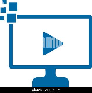 Webinar live logo design vector template Stock Vector