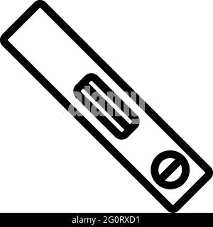 Icon Of Construction Level. Editable Bold Outline Design. Vector Illustration. Stock Vector