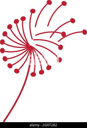 Dandelion flower logo design vector template Stock Vector
