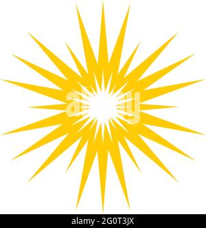 Yellow sun logo design vector template Stock Vector