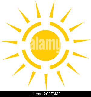 Yellow sun logo design vector template Stock Vector