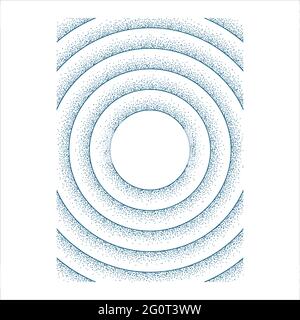 Sun shine. Sun strips abstract drawing background. Hand drawn dotted ripple pattern. Part of set. Stock Vector