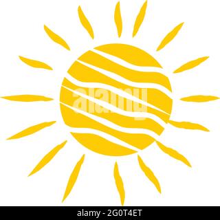 Yellow sun logo design vector template Stock Vector