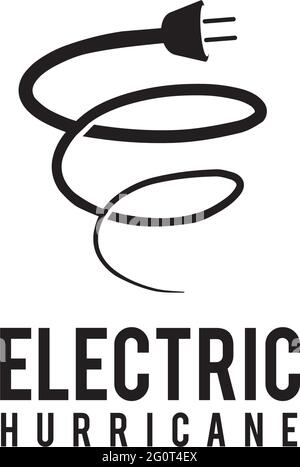 Hurricane electric logo design vector template Stock Vector