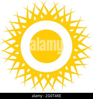 Yellow sun logo design vector template Stock Vector