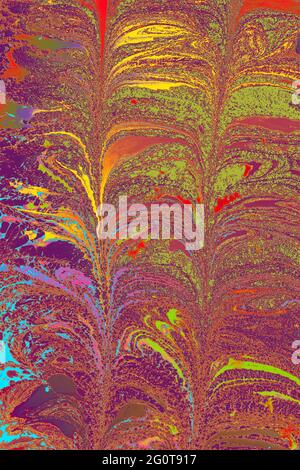 Abstract vertical watercolor background with mixed colors Stock Photo