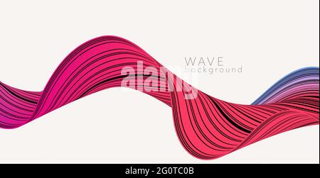 Vector abstract background with color abstract wave Stock Vector