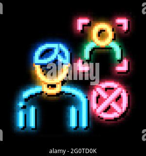 Fake Man Identity neon glow icon illustration Stock Vector