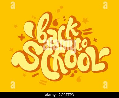 Back to school - lettering calligraphy phrase, handwritten text isolated on  the white background. Fun calligraphy for typography greeting and  invitation card or t-shirt print design. Stock Vector by ©FarbaKolerova  157200864