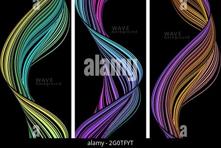 Vector abstract background with color abstract wave Stock Vector