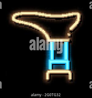 Leg Repair Tool neon glow icon illustration Stock Vector