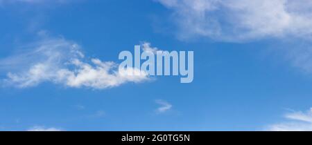 Panorama of low cloud blue sky Stock Photo