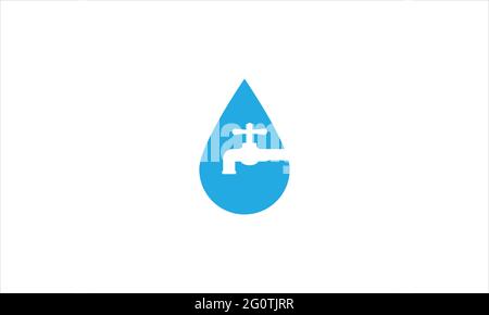 Null inside water drop icon Logo design vector template Stock Vector