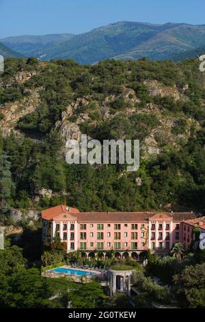 FRANCE. PYRENEES ORIENTALES (66) CONFLENT REGION. MOLITG LES BAINS. Stock Photo