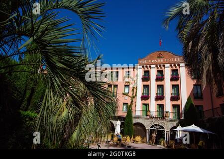 FRANCE. PYRENEES ORIENTALES (66) CONFLENT REGION. MOLITG LES BAINS. Stock Photo