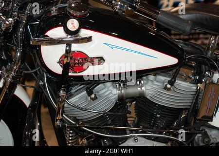 1960 Harley Davidson Pan Head Stock Photo