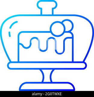 Cake stand gradient linear vector icon Stock Vector