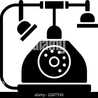 Vintage telephone black glyph icon Stock Vector Image & Art - Alamy