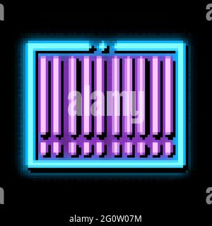 Barcode Bar Code neon glow icon illustration Stock Vector