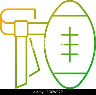 Flag football gradient linear vector icon Stock Vector